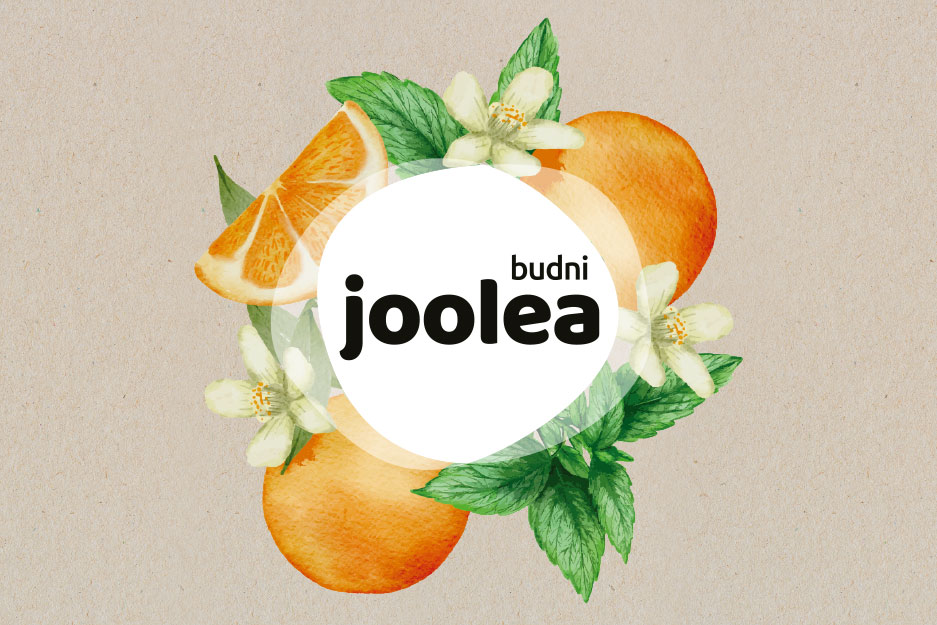 Ansicht joolea Logo Kräuterbad Melisse-Orange